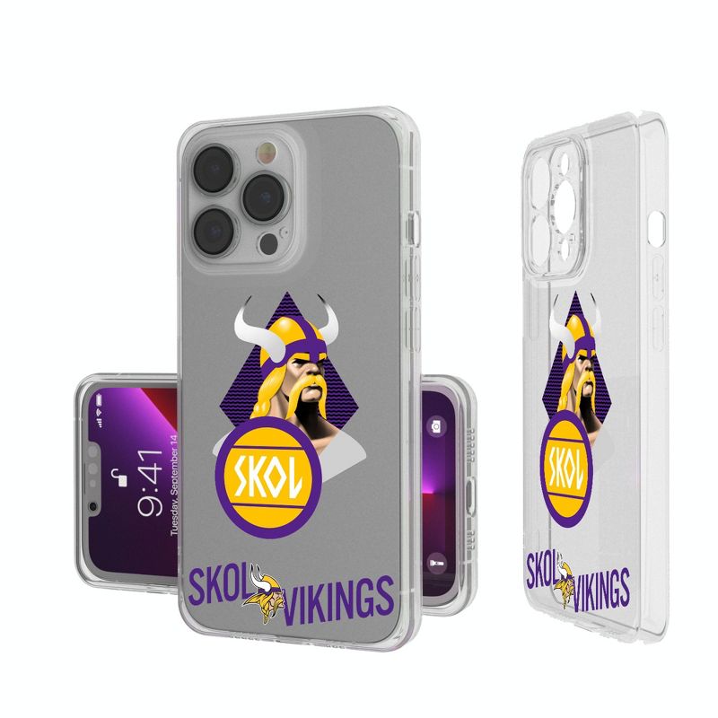 Keyscaper Minnesota Vikings 2024 Illustrated Limited Edition Clear Phone Case, 1 of 7