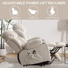 Power Lift Recliner Chair with Heat and Massage Electric Fabric Recliner Chair for Elderly with Side Pocket - 4 of 4