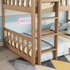 Kumasinova Twin Size Triple Bunk Bed – Detachable (Splits to 3 Beds), Rubber Wood Twin Size Bed Frame with Ladders & Full-Length Guardrails - 3 of 4