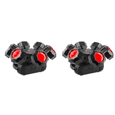 Chauvet DJ Helicopter Q6 Rotating Multi Beam & Laser Lighting Effect (2 Pack)