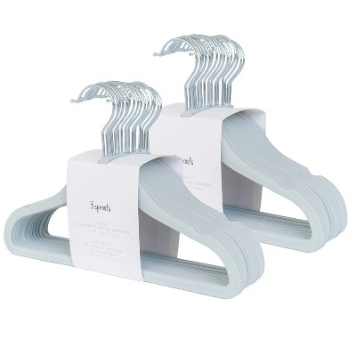3 Sprouts Kids & Baby Velvet Hangers 30 pack - Blue