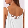 cheibear Women's Elegant U-Neck Sleeveless Lounge Dress Spaghetti Strap Tank Pajamas Nightgown - 4 of 4