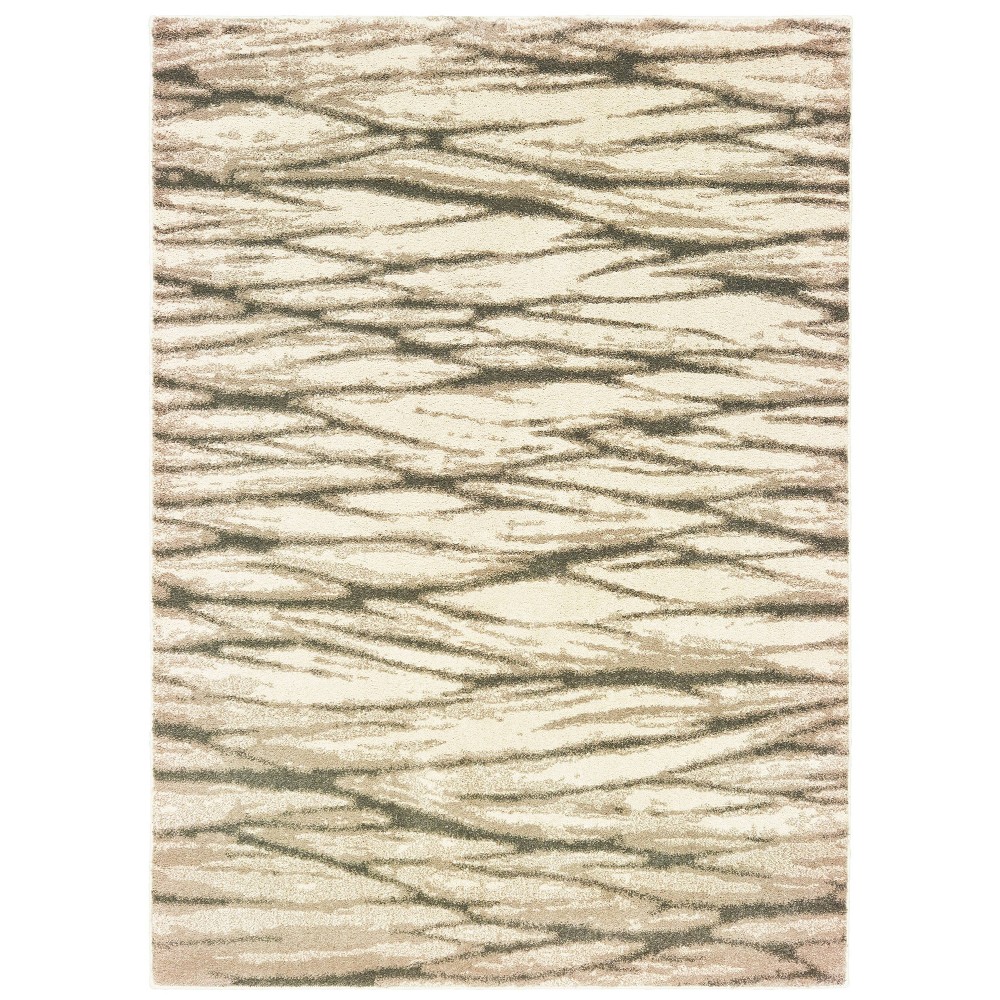 Photos - Area Rug 3'10"x5'5" Camryn Sandstone Layers Rug Ivory/Sand - Captiv8e Designs