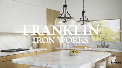 Charleston 20" Bronze and Glass Pendant Chandelier