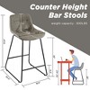 Beautyolove 26 in. Gray Faux Leather Upholstered Counter Height Bar Stool Swivel Counter Stool - 4 of 4