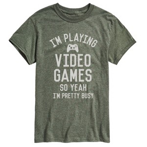 Men's - Instant Message - I'm Playing Video Games Short Sleeve Graphic T-Shirt - 1 of 4