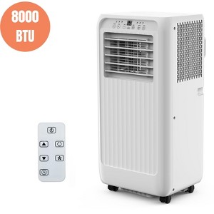 8000 BTU Portable Air Conditioner – 3-in-1 Cooling, Fan & Dehumidifier Modes – Cools Rooms up to 350 Sq. Ft – Remote Control & Window Kit - 1 of 4