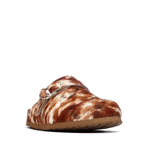 Женские сабо Refresh Shoes Refresh Women's Collection Suede Clog Mule Flats 175008 Cow/ Multicolor 6