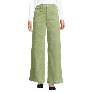Lands' End Women's High Rise Wide Leg Corduroy Pants - 1 of 4