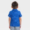Toddler Boys' Sailboat Printed Gauze Woven Shirt - Cat & Jack™ Blue - 2 of 3