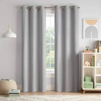 Kids' 100% Blackout Chambray Grommet Curtain Panel - Eclipse