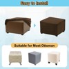 Unique Bargains Elastic Living Room Bedroom Square Foot Stool Cover - 4 of 4