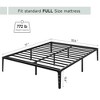 Heavy Duty Metal Bed Frame Low Platform Design, Steel Slat Support for Noise-Free Sleep, No Box Spring Required, Spacious Under Bed Storage - 3 of 4