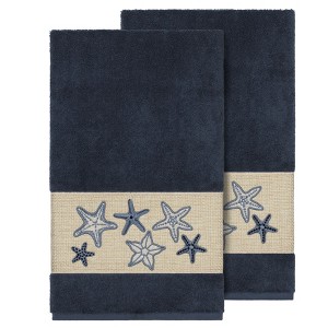 Linum Home Textiles 100% Turkish Cotton LYDIA Embellished Towel Set - 1 of 2