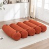 GDFStudio Haddad Modern 50"W Corduroy Upholstered Adjustable Floor Sofa, 5 Cylindrical Pillows Bean Bag Seat - 4 of 4