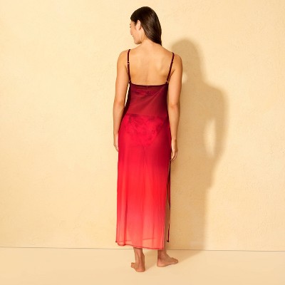 Shade & Shore Women's Mesh Scoop Neck Midi Cover Up Dress - Shade & Shore™ Multicolor XL — фото 2