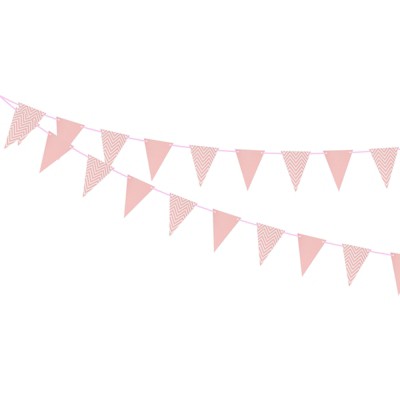 Unique Bargains Reusable Triangle Bunting Flags for Wedding Party Decorations 2 Pcs