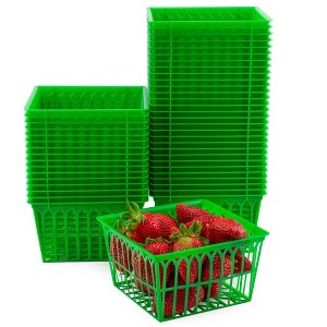 Cornucopia Brands Plastic Berry Baskets, Berry Boxes w/ Open-Weave Pattern, Ideal for Summer Picking & Crafts! - 1 of 4