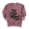 Late Night Readers Club Distressed - Women's Graphic Sweatshirt - 3 of 4