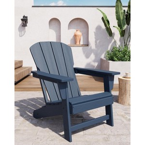 HDPE Adirondack Chair, Weather Resistant Outdoor Fire Pit Chairs with High Backrest & Deep Seat, Outside Furniture for Patio - 1 of 4