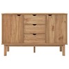 vidaXL Sideboard OTTA 44.7 in.x16.9 in.x28.7 in. Solid Wood Pine - 3 of 4