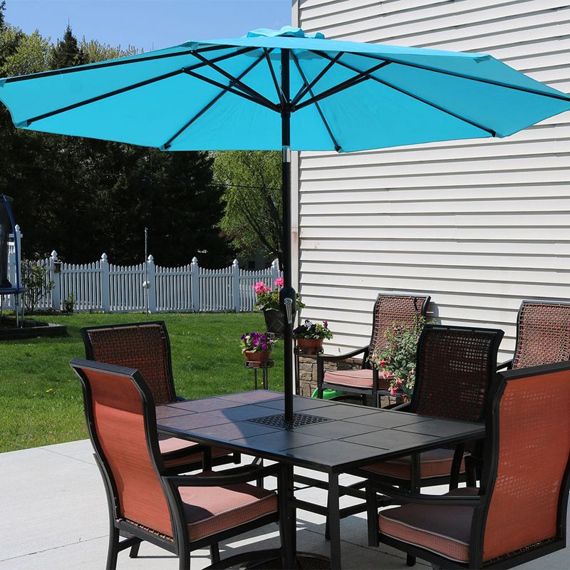 Sunnydaze Outdoor Aluminum Patio Table Umbrella with Polyester Canopy and Push Button Tilt and Crank - 9', 3 of 22