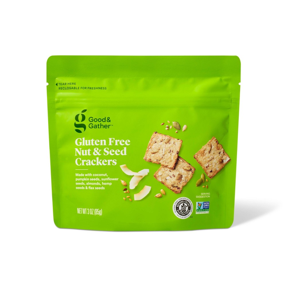 Target Stores NUT & SEED GLUTEN FREE CRACKERS, NUT & SEED