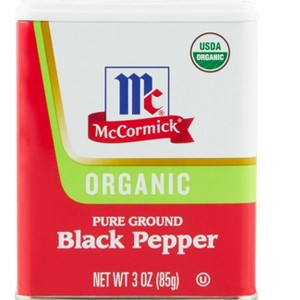 McCormick Ground Organic Black Pepper, 3 oz (Pack of 4) - 1 of 3