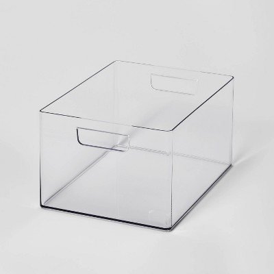 Bathroom Organizer Bin with Handles Clear - Brightroom™