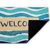 Stupell Industries Coastal Waves Welcome Printed Outdoor Door Mat, design by Emily Cromwell, 18"x30" - 2 of 4