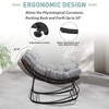 ChicFurnit Rocking Chair Comfortable Rattan Accent Chair Ergonomic Design Adjustable Limiter for Living Room, Gray, 46"*36"*34" - 4 of 4