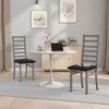 NicBex PU Leather Dining Chairs Set of 2,PU Leather Upholstered Armless Kitchen Chair with High Back and Steel Legs for Dining Room,Kitchen - 4 of 4