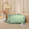 Unique Bargains Double Layers Wide Ruffles Envelope Closure Pillowcases 2 Pcs - 2 of 4