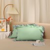 Unique Bargains Double Layers Wide Ruffles Envelope Closure Pillowcases 2 Pcs - image 2 of 4