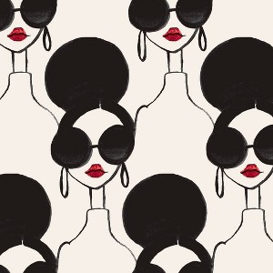 Tempaper & Co.® x Alice + Olivia XOXO Stace Removable Peel and Stick Wallpaper, Black and Red, 28 sq. ft.: Vinyl, Self-Adhesive, Washable - 1 of 4
