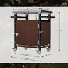 MOEPISY Outdoor Grill Cart with Stainless Steel Tabletop, Storage, Patio Kitchen Island with Wheels, Hooks, and Spice Rack - 2 of 4