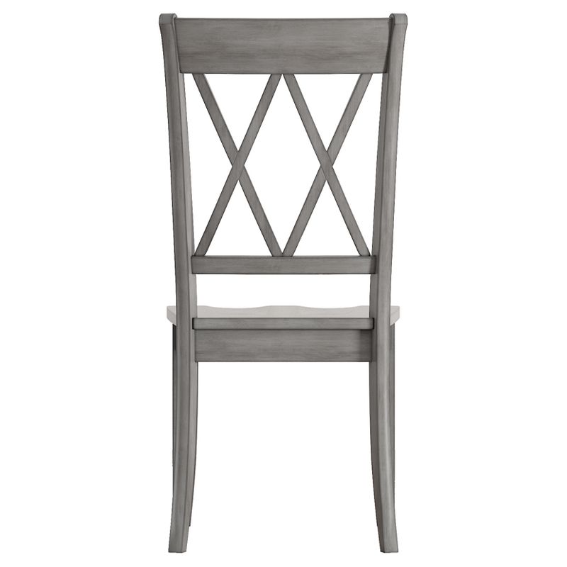 Set of 2 South Hill X Back Dining Chair Antique Gray - Inspire Q, 6 of 13