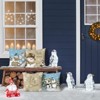 Hello Winter Throw Pillow Covers 18 x 18 Inch Snowman Penguin Snowflake Khaki Blue - 3 of 4