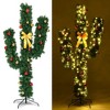 Resenkos 6-Ft Cactus Style Artificial Christmas Tree with LED Lights - - 2 of 4