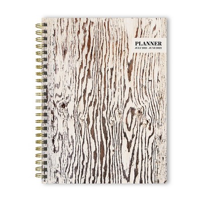 2021-22 Academic Planner 6" x 8" Wood Grain Daily/Weekly/Monthly - The Time Factory
