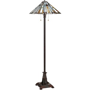 Quoizel Maybeck 62" High Valiant Bronze Tiffany-Style Floor Lamp - 1 of 1