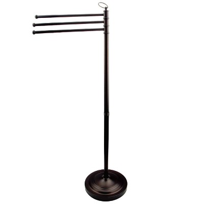 Vintage Freestanding Towel Rack Oil Rubbed Bronze - Kingston Brass: Elegant Brass Bathroom Towel Stand