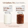 5-liter rice storage container, glass jar with airtight lid; 1.3-gallon Mason jar; large capacity storage jar with lid. - 3 of 4