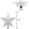 Aoibox 8 Inch Silvery Glitter Star Christmas Tree Topper Plastic Crown Decoration Fits 5 to 8 ft Tree 1 Piece Holiday Ornament - 2 of 4