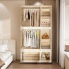 INFURNIC Armoires Portable Wardrobe Closet with Magnetic Doors and Hanging Rod for Easy Storage, White, 36.22"*17.72"*77.17" - 2 of 4