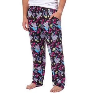 Marvel Comics Mens' Deadpool Retro Made In The '90s Sleep Pajama Pants Black - 1 of 4
