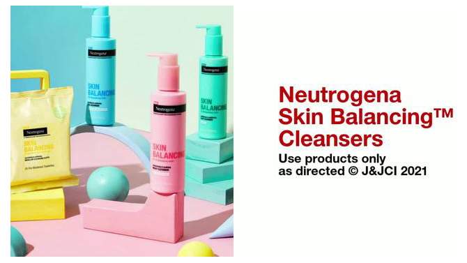 Neutrogena Skin Balancing Purifying Gel Facial Cleanser with Polyhydroxy Acid (PHA) for Normal &#38; Combo Skin - 6.3 oz, 2 of 8, play video