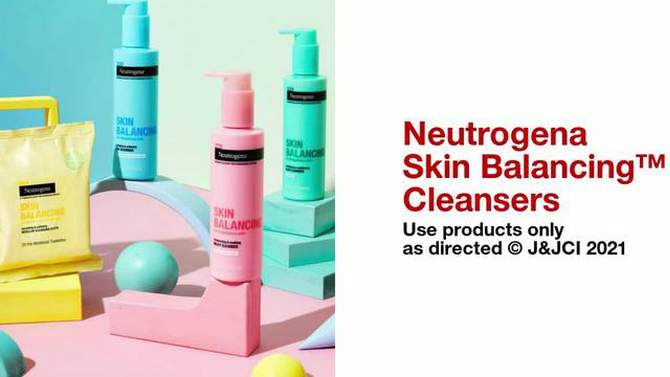 Neutrogena Skin Balancing Milky Facial Cleanser with Polyhydroxy Acid (PHA) for Dry &#38; Sensitive Skin - 6.3 oz, 2 of 9, play video