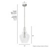 Hunter Fans 12" Maple Park Ceiling Light Brushed Nickel Finish - 1 Bulb, Indoor Use, Farmhouse Style Pendant - 2 of 4