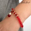 Crystal Lane DIY Glass Pearl Metal Red Santa Stack 7" Designer Holiday Christmas Bead Strand - 2 of 4